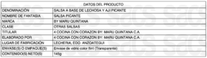 Lechosa Picante Artesanal By Maru Datos_Producto